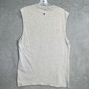 VTG Champion Shirt Men's Size M Heather Gray Embroidered Logo Tank Top 90s‎